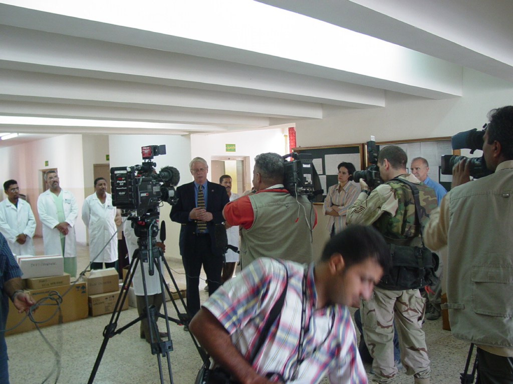 Donation to a hospital during a Congressional Delegation visit